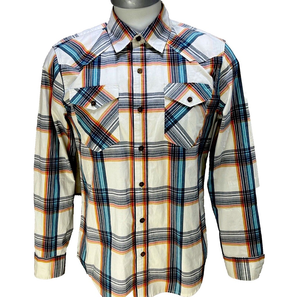 Mens Wrangler long sleeve button up size Small
